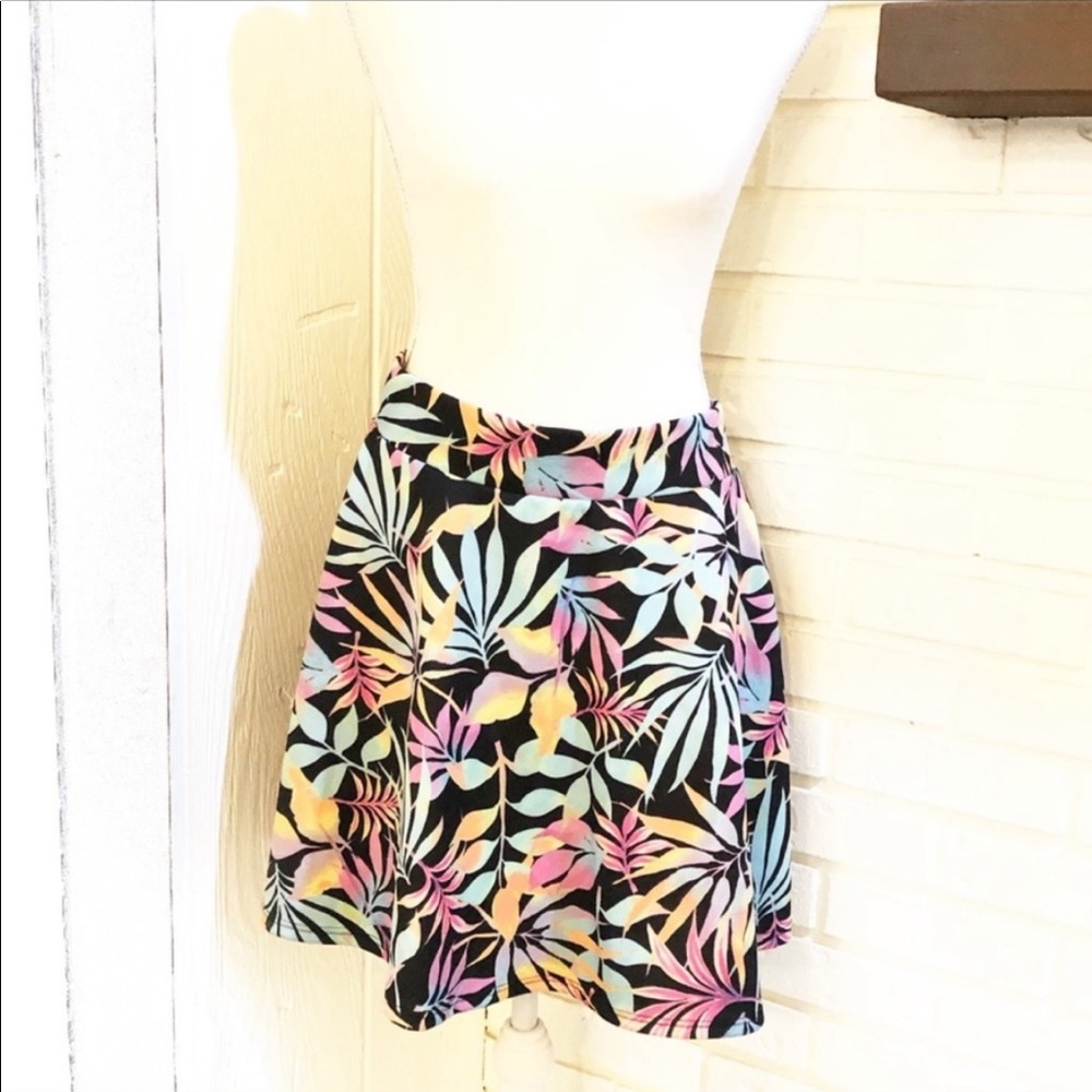 Charlotte Russe A-Line Floral Mini Skirt